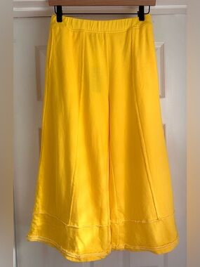 Peace Love World Wide Leg Cropped Sweatpants size XS